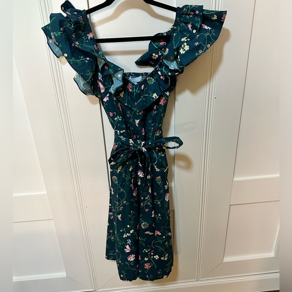 Hill House Ava Dress in discontinued print. Moody floral - Picture 6 of 7